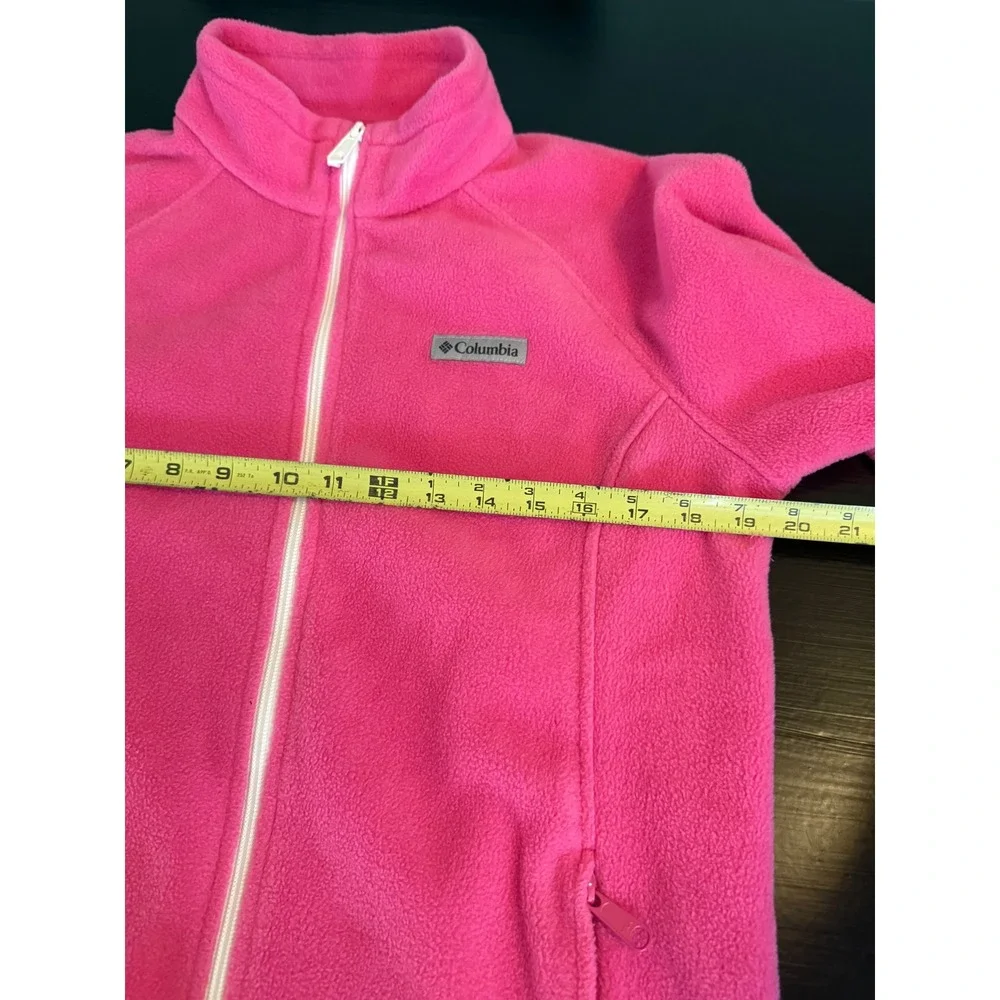 Columbia Girls Pink Benton Springs Full Zip‎ Fleece Jacket XL 18/20 Kids Outdoor
